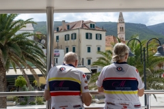 Guests preparing for a day of cycling.