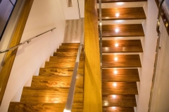 Stairway to Yolo's lower deck.